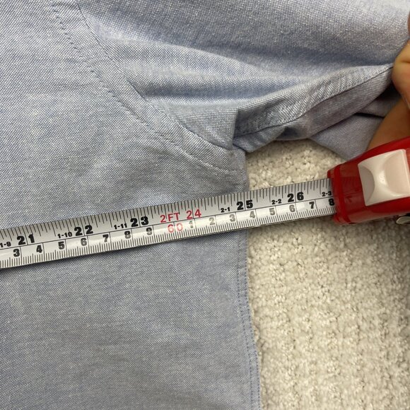 H&M Men's Regular Fit Oxford Button Down Shirt Light Baby Blue Sz XXL Preppy - Picture 8 of 14